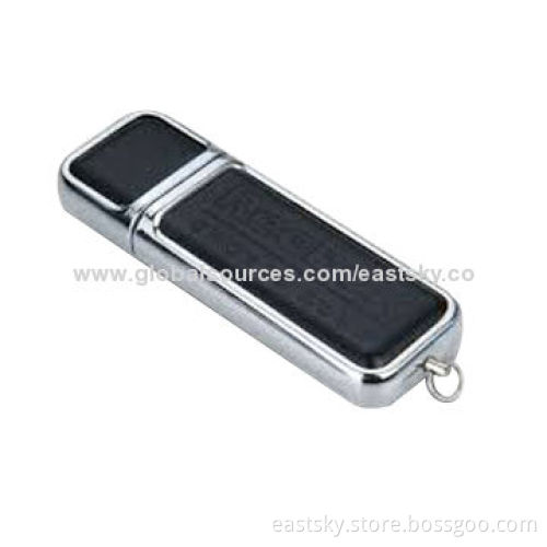Leather Thumb Drive, ESU-L09, Customized Casing Colors, Supports Multiple Partition